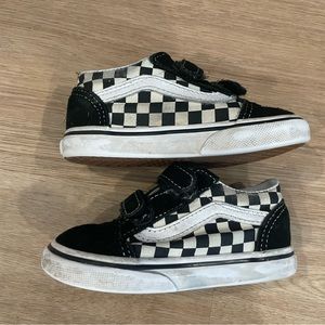 Toddler Checkerboard Velcro Vans 7.0